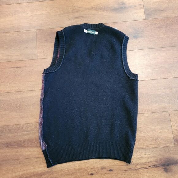 Vintage Wool Blend Sweater Vest XL Mens Plaid USA Red Black Boundary Waters - Picture 9 of 13